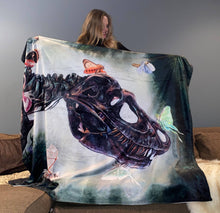 Load image into Gallery viewer, "Cretaceous Grin" Throw Blanket