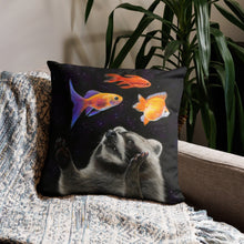 Load image into Gallery viewer, "Raccoon Dreams" Throw Pillow