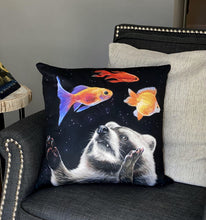 Load image into Gallery viewer, "Raccoon Dreams" Throw Pillow