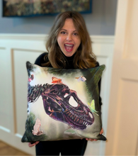 Load image into Gallery viewer, “Cretaceous Grin” Throw Pillow
