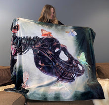 Load image into Gallery viewer, &quot;Cretaceous Grin&quot; Throw Blanket
