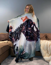 Load image into Gallery viewer, &quot;Cretaceous Grin&quot; Throw Blanket
