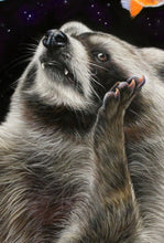 Load image into Gallery viewer, ORIGINAL Pastel Drawing - &quot;Raccoon Dreams&quot;
