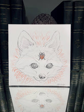 Load image into Gallery viewer, ORIGINAL Graphite Sketch - Fox &amp; Ladybug
